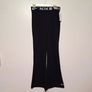 Women's Black Nike Flare High-Rise Pants, Medium